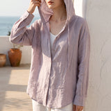Blouse femme | Blouse décontractée à capuche