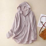 Blouse femme | Blouse décontractée à capuche