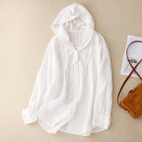Blouse femme | Blouse décontractée à capuche