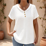 Blouse femme | Top texturé avec détail boutons