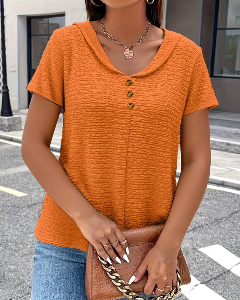 Blouse femme | Top texturé avec détail boutons