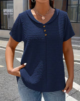 Blouse femme | Top texturé avec détail boutons
