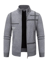 Cardigan homme à col montant zippé | Sorties décontractées
