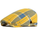 Casquette plate homme à motif écossais | Sorties en ville