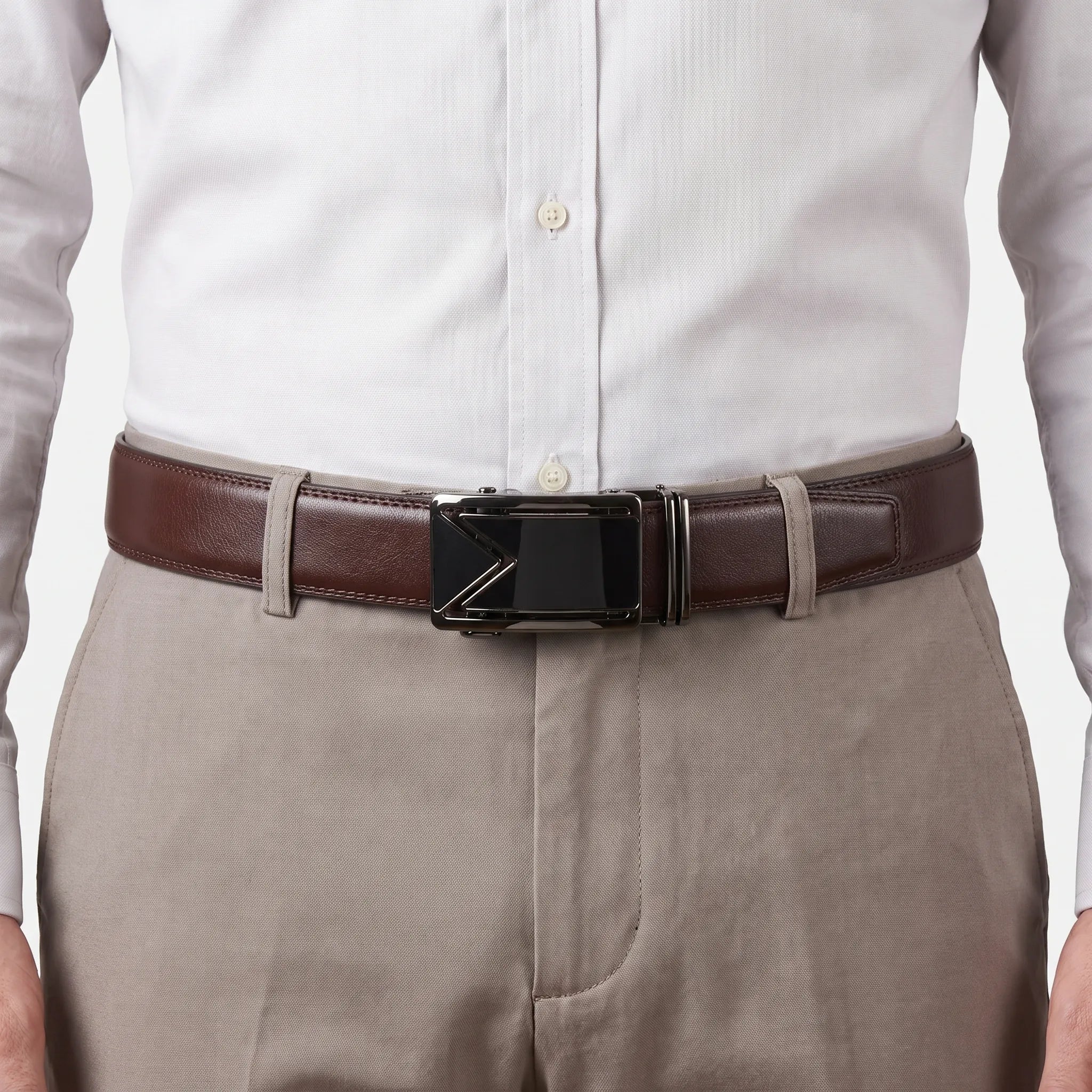 Ceinture homme à boucle automatique | Ajustement sur mesure