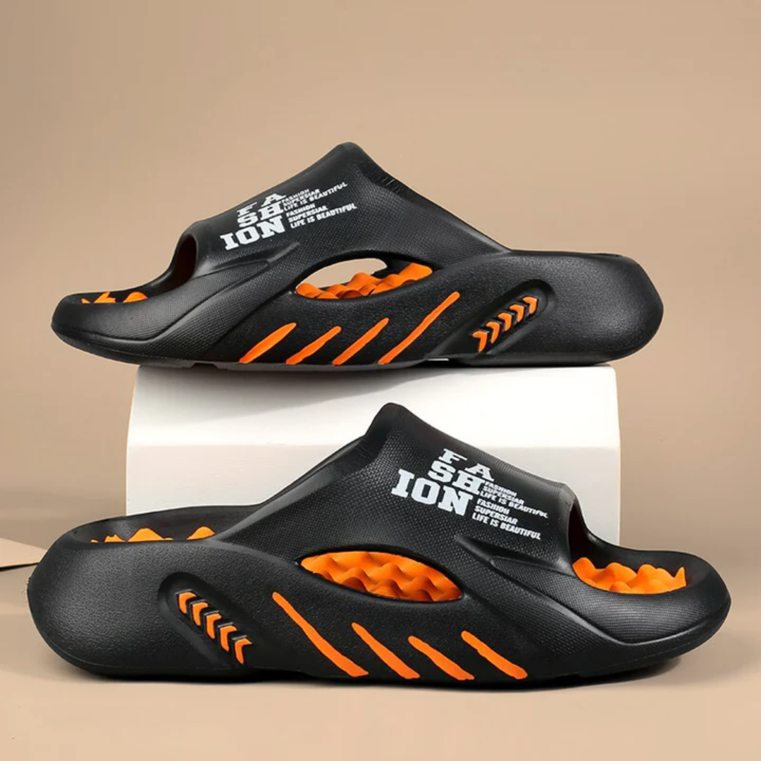 Chaussures ouvertes estivales style claquettes | Détente à domicile
