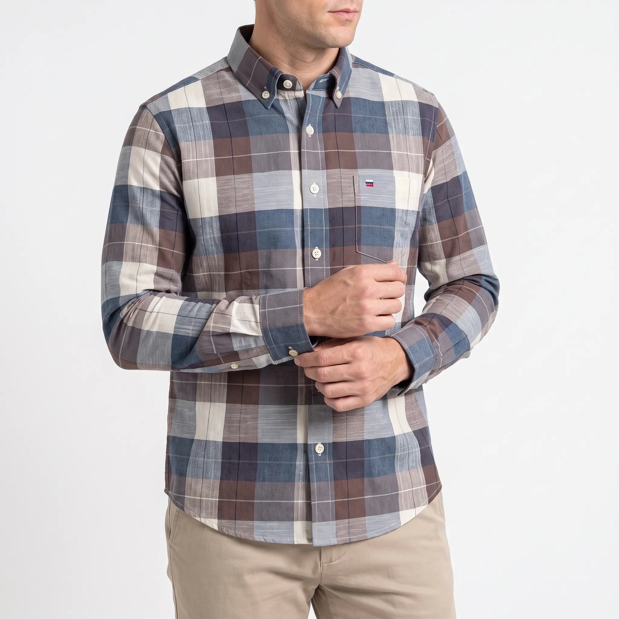 Chemise à carreaux classique pour homme | Tenue quotidienne décontractée