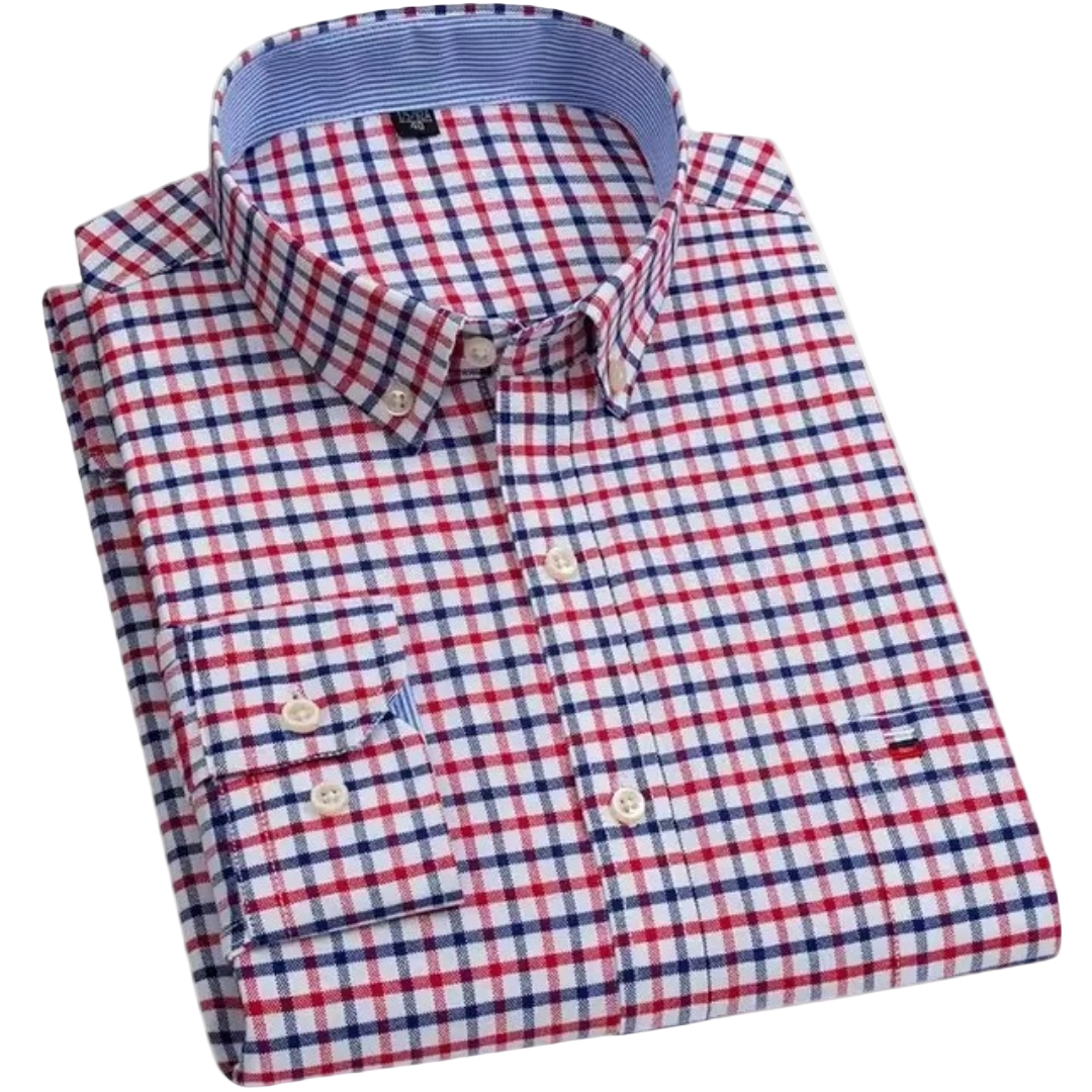 Chemise à carreaux classique pour homme | Tenue quotidienne décontractée