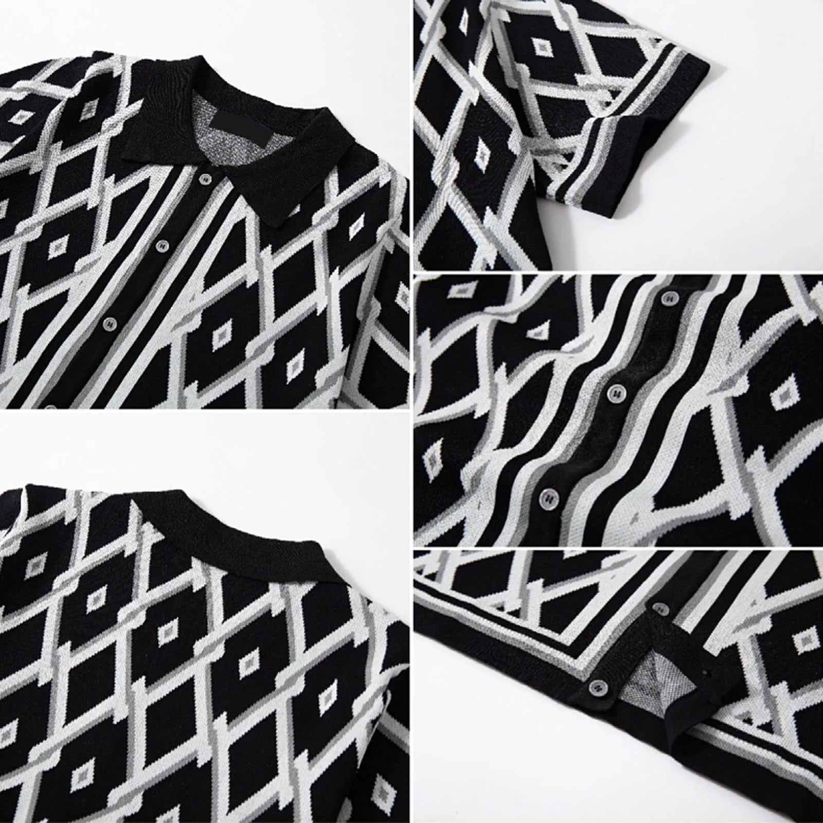 Chemise à manches courtes motif géométrique | Sorties estivales