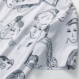 Chemise homme | Chemise d'été à imprimé artistique