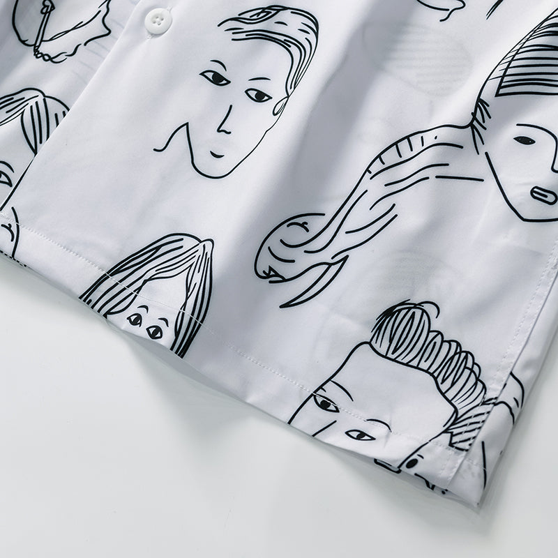 Chemise homme | Chemise d'été à imprimé artistique