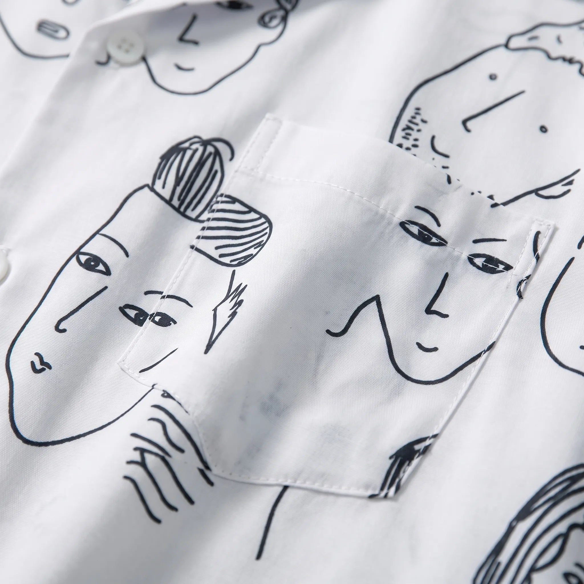 Chemise homme | Chemise d'été à imprimé artistique