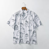 Chemise homme | Chemise d'été à imprimé artistique