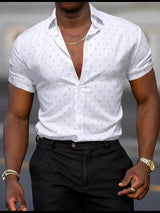 Chemise homme | Chemise d'été à imprimé subtil