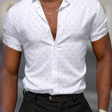 Chemise homme | Chemise d'été à imprimé subtil