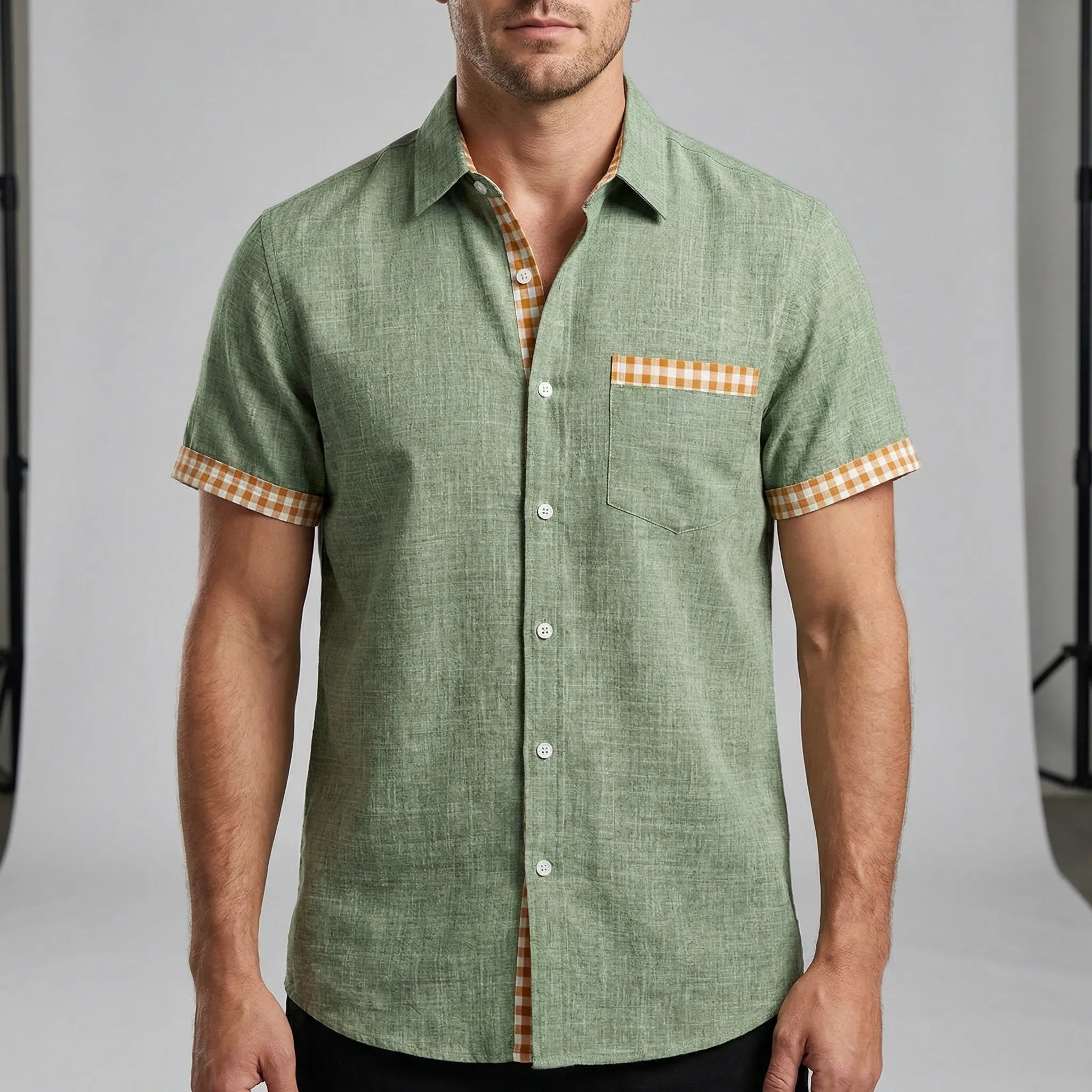 Chemise manche courte homme décontractée | Sorties décontractées