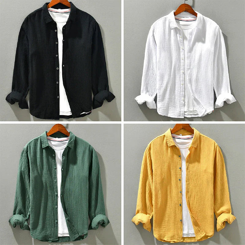 Chemise texturée à manches longues | Sorties décontractées