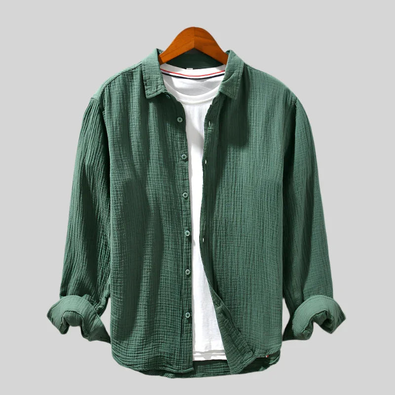 Chemise texturée à manches longues | Sorties décontractées
