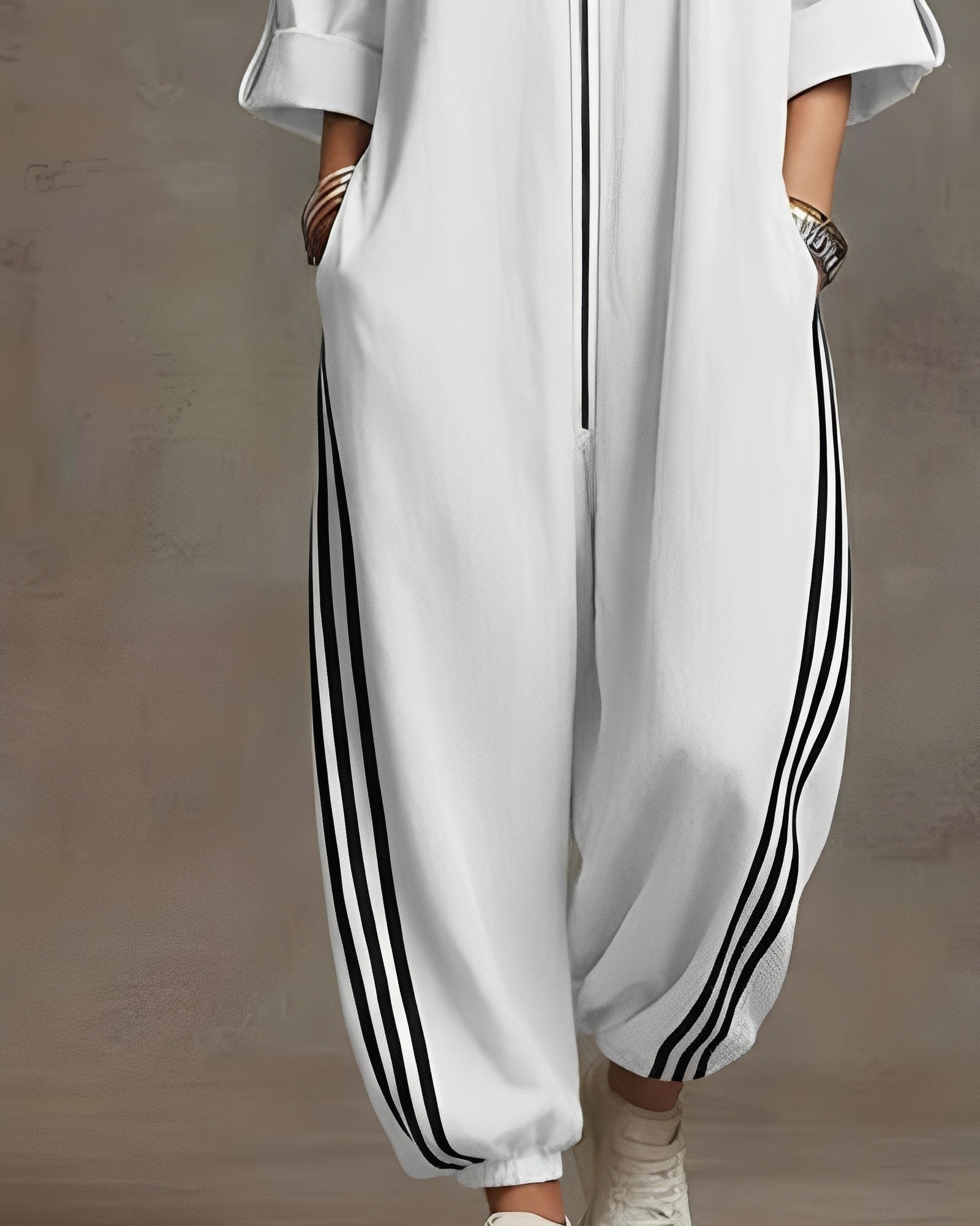 Combinaison femme | Combinaison oversize zippée à capuche
