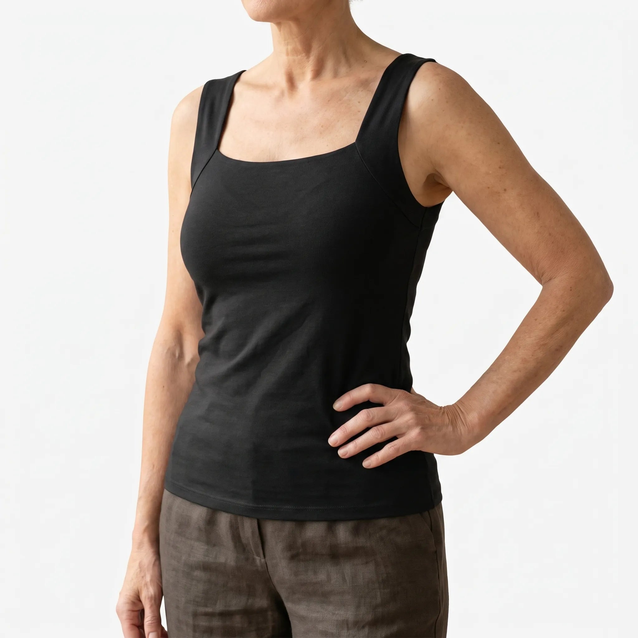 Débardeur femme | Top confort avec soutien-gorge intégré