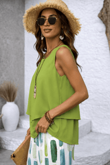 Ensemble 2 pièces femme | Ensemble d'été avec top et pantalon large