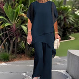 Ensemble femme | Ensemble deux pièces élégant avec pantalon large