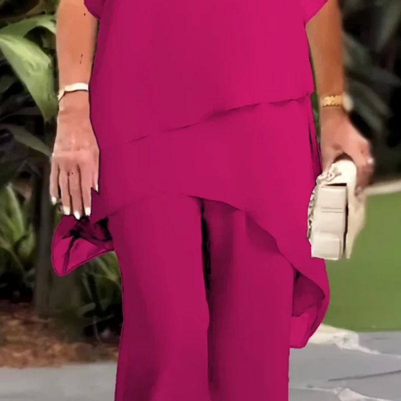 Ensemble femme | Ensemble deux pièces élégant avec pantalon large