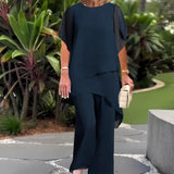 Ensemble femme | Ensemble deux pièces élégant avec pantalon large