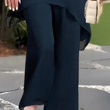 Ensemble femme | Ensemble deux pièces élégant avec pantalon large