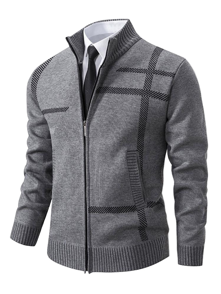 Gilet zippé à motif graphique | Superposition quotidienne
