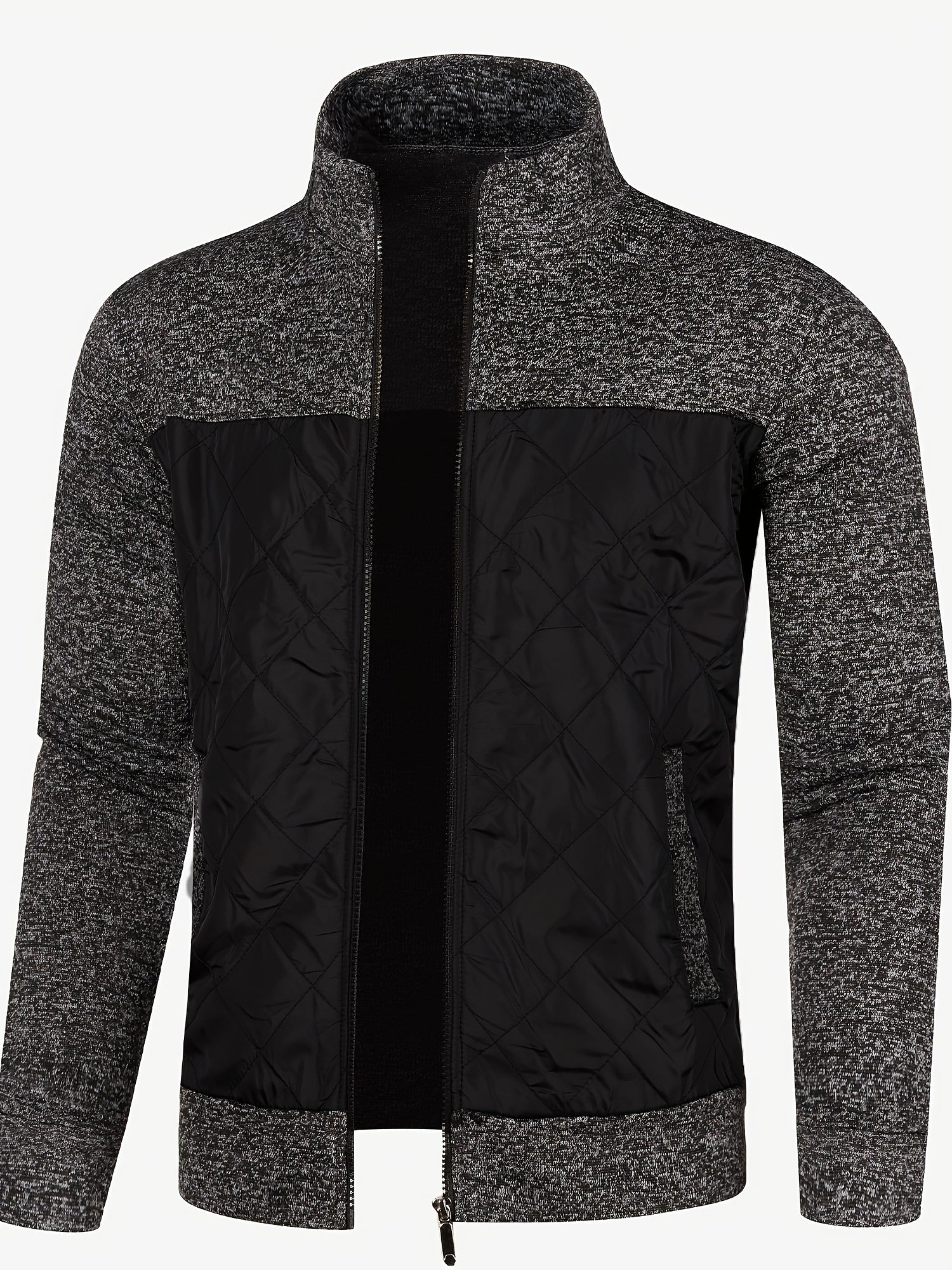Gilet zippé homme avec panneau matelassé texturé | Sorties décontractées