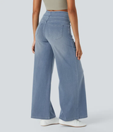 Jean large femme taille haute | Journées actives