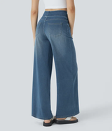 Jean large femme taille haute | Journées actives