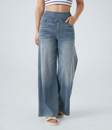 Jean large femme taille haute | Journées actives