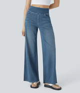 Jean large femme taille haute | Journées actives