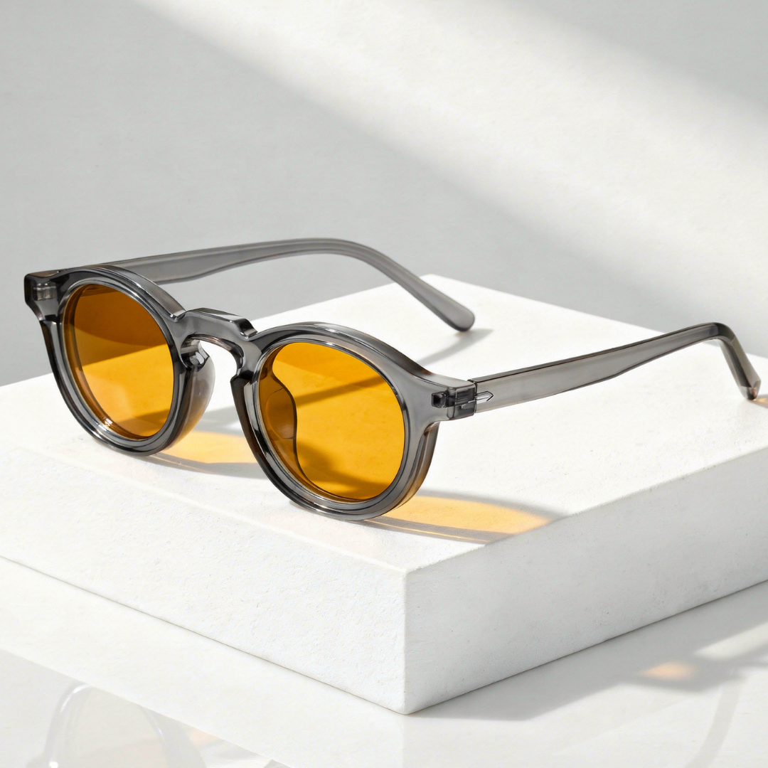 Lunettes de soleil homme | Lunettes de soleil rétro à monture ronde