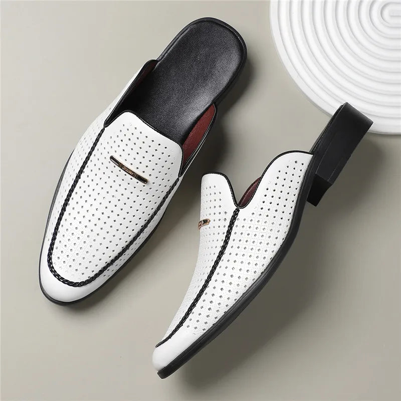 Mocassin mule perforé à dos ouvert | Sorties estivales