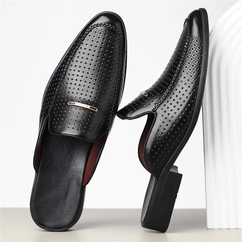 Mocassin mule perforé à dos ouvert | Sorties estivales