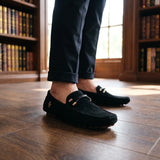 Mocassins homme | Chaussures à enfiler en daim avec semelle confortable