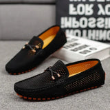 Mocassins homme | Chaussures à enfiler perforées avec détail nœud