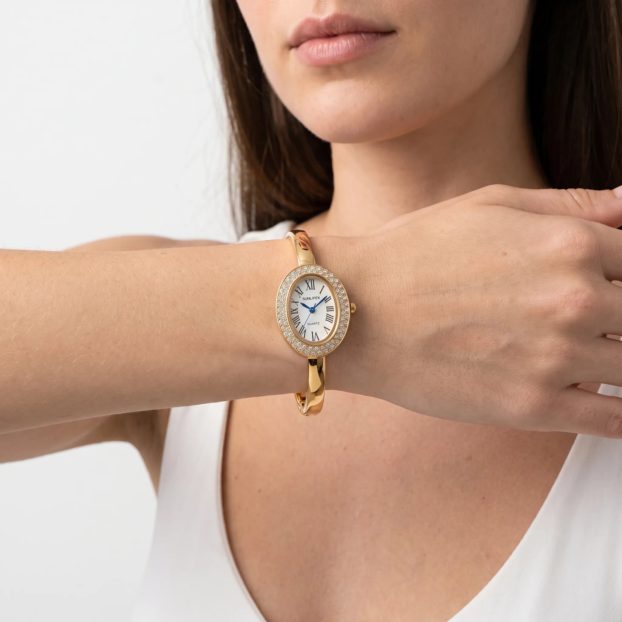 Montre femme | Montre-bracelet élégante à cadran ovale