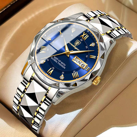 Montre homme analogique à calendrier | Lire l'heure quotidienne