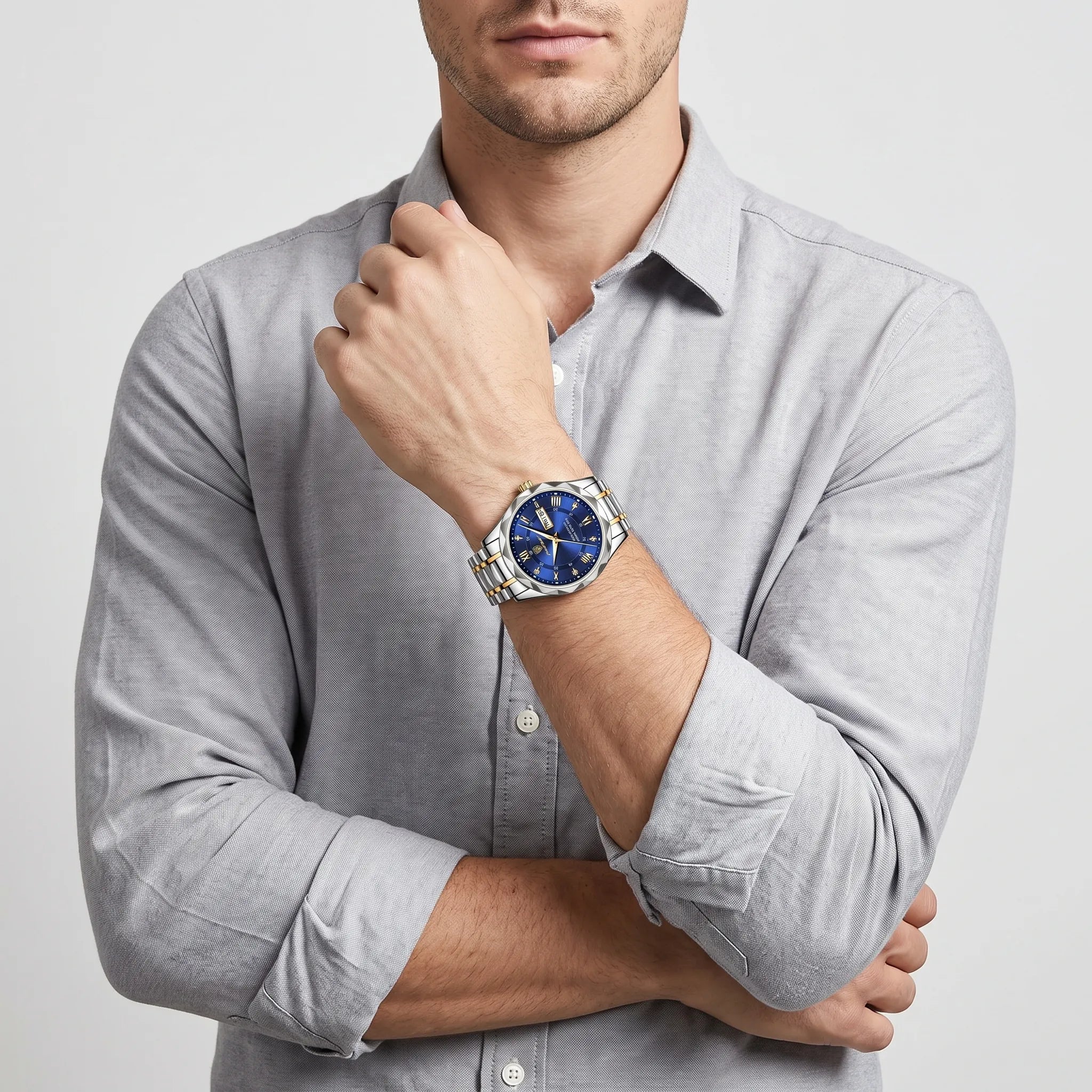 Montre homme analogique à calendrier | Lire l'heure quotidienne