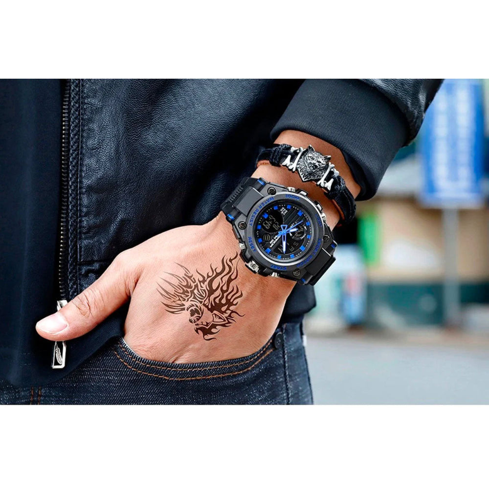 Montre tactique homme à affichage double | Activités de plein air