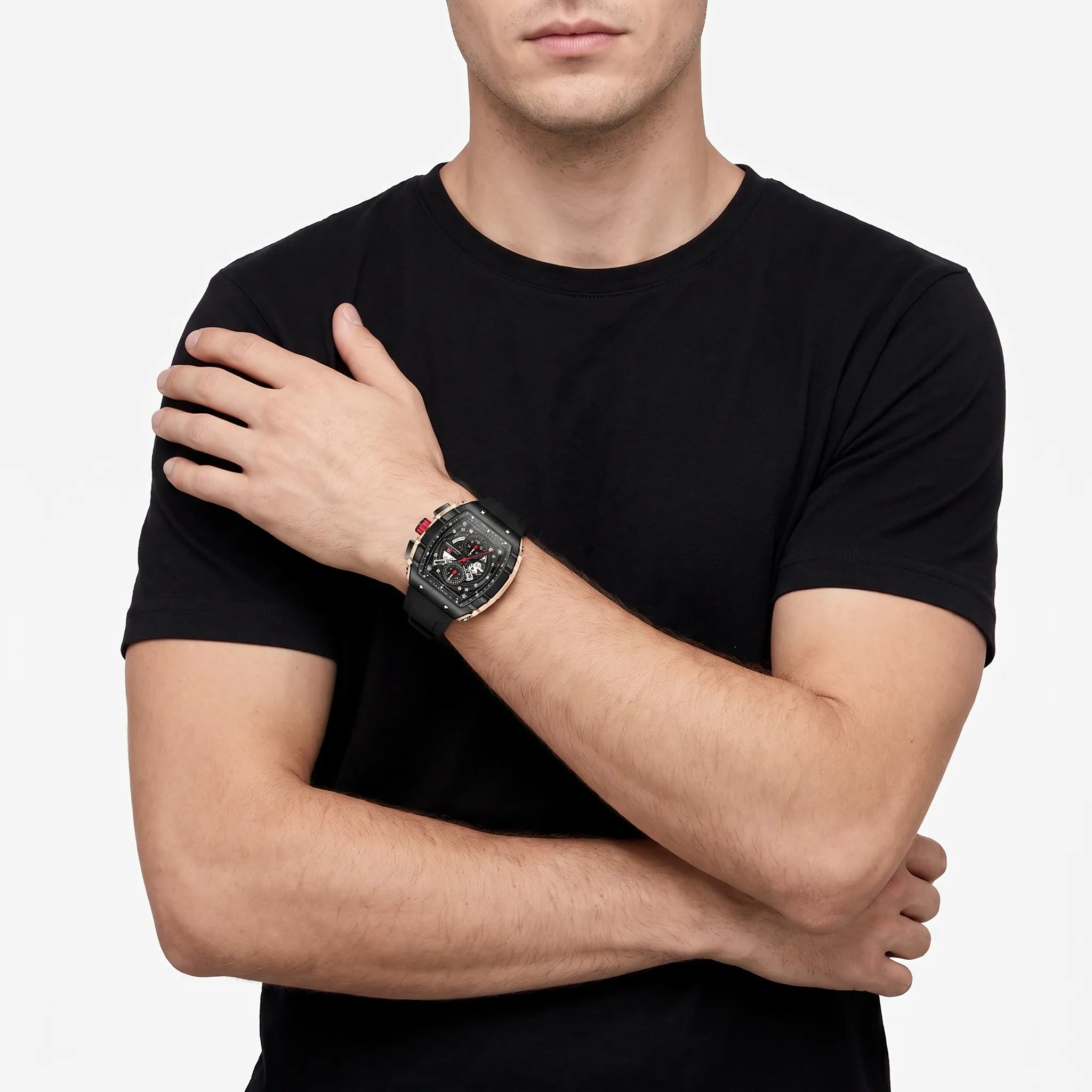 Montre tonneau sportive | Tenue de tous les jours