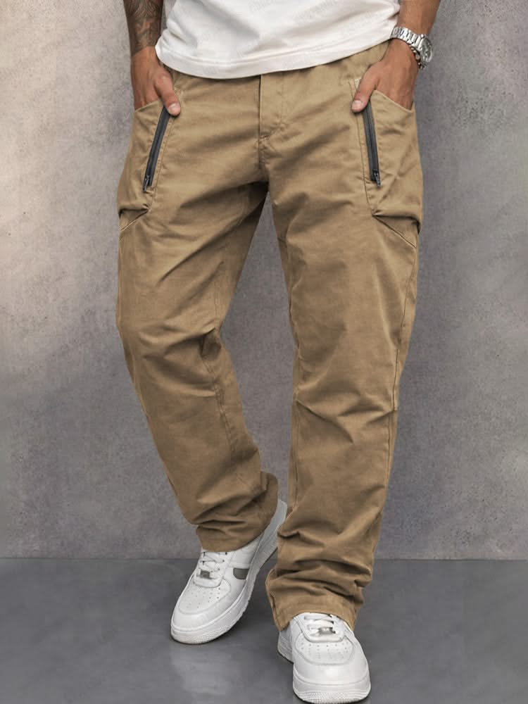 Pantalon cargo homme | Pantalon utilitaire à poches zippées
