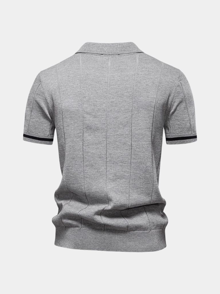 Polo homme | Polo en maille à col zippé