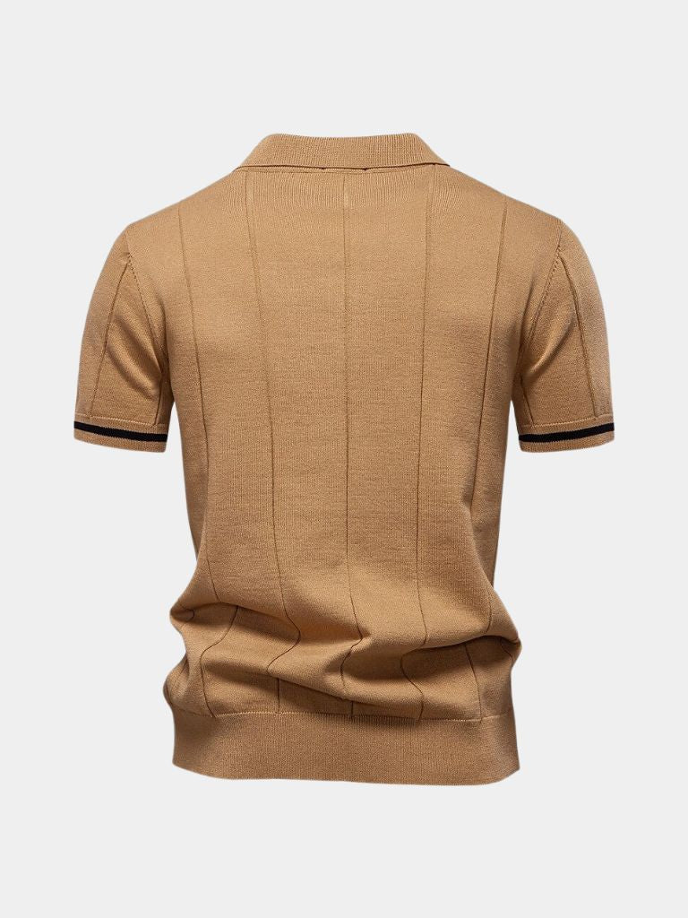 Polo homme | Polo en maille à col zippé