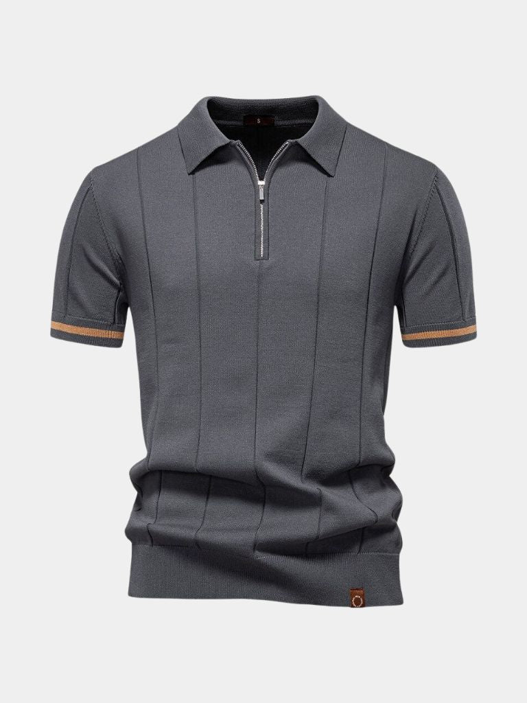 Polo homme | Polo en maille à col zippé
