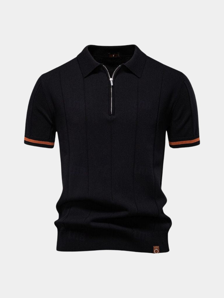 Polo homme | Polo en maille à col zippé